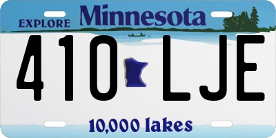 MN license plate 410LJE
