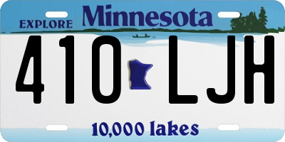 MN license plate 410LJH