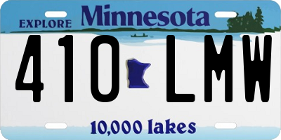 MN license plate 410LMW
