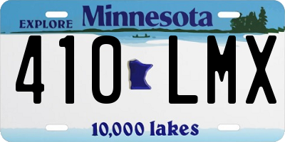 MN license plate 410LMX
