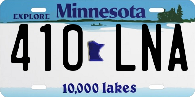 MN license plate 410LNA