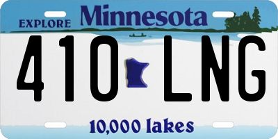 MN license plate 410LNG