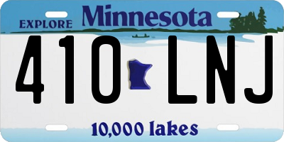 MN license plate 410LNJ