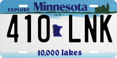 MN license plate 410LNK