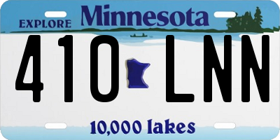 MN license plate 410LNN