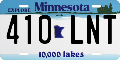 MN license plate 410LNT
