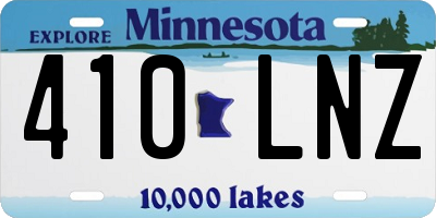 MN license plate 410LNZ