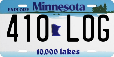 MN license plate 410LOG