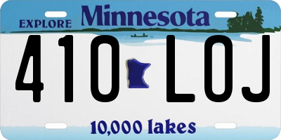 MN license plate 410LOJ