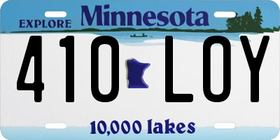 MN license plate 410LOY