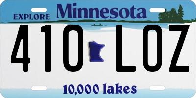 MN license plate 410LOZ