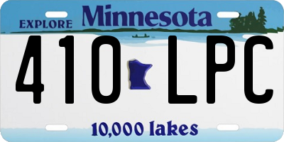MN license plate 410LPC