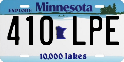 MN license plate 410LPE