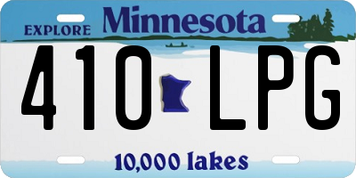 MN license plate 410LPG