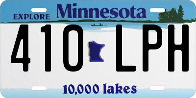 MN license plate 410LPH