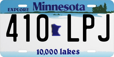MN license plate 410LPJ