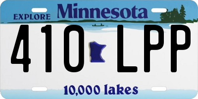 MN license plate 410LPP