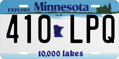 MN license plate 410LPQ
