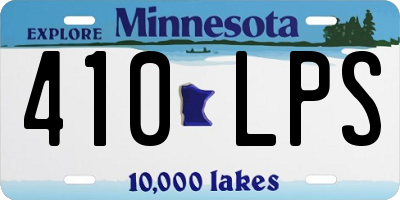 MN license plate 410LPS