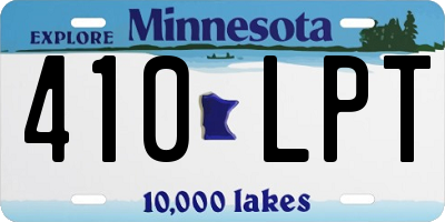 MN license plate 410LPT