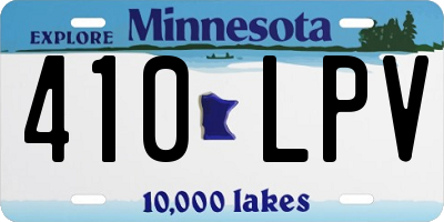 MN license plate 410LPV