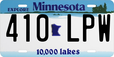 MN license plate 410LPW