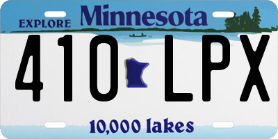 MN license plate 410LPX
