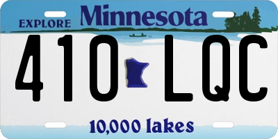 MN license plate 410LQC