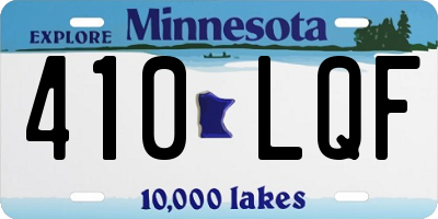 MN license plate 410LQF