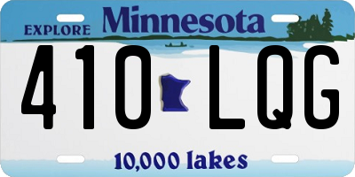MN license plate 410LQG