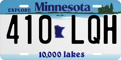 MN license plate 410LQH