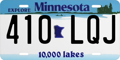 MN license plate 410LQJ