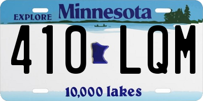 MN license plate 410LQM