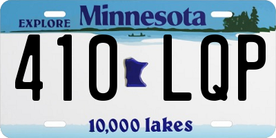 MN license plate 410LQP