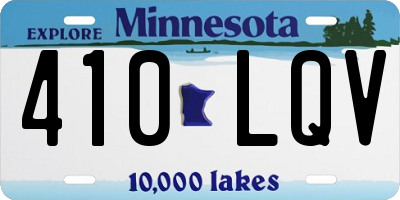 MN license plate 410LQV