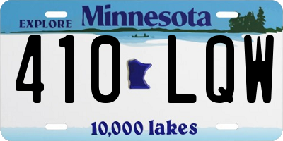 MN license plate 410LQW