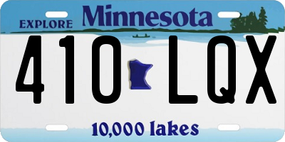 MN license plate 410LQX