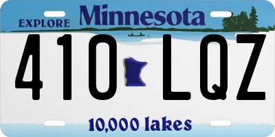 MN license plate 410LQZ