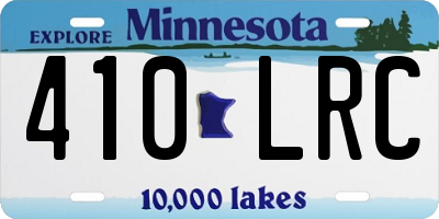 MN license plate 410LRC