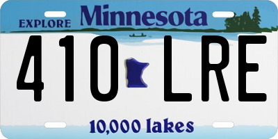 MN license plate 410LRE