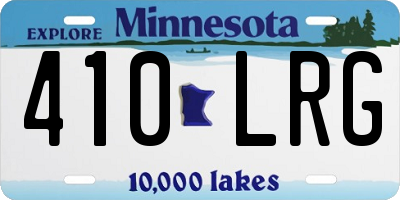 MN license plate 410LRG