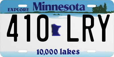 MN license plate 410LRY