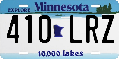 MN license plate 410LRZ