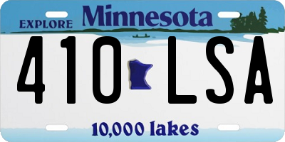 MN license plate 410LSA