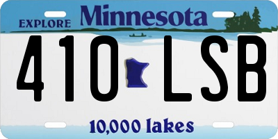 MN license plate 410LSB