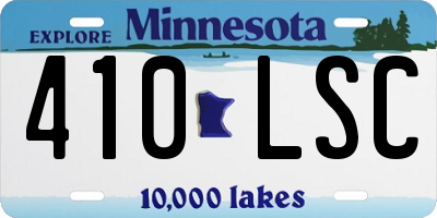 MN license plate 410LSC