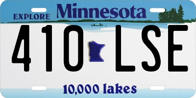 MN license plate 410LSE