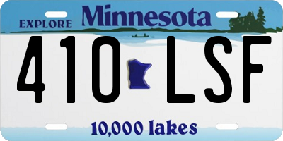 MN license plate 410LSF