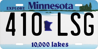 MN license plate 410LSG