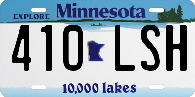 MN license plate 410LSH